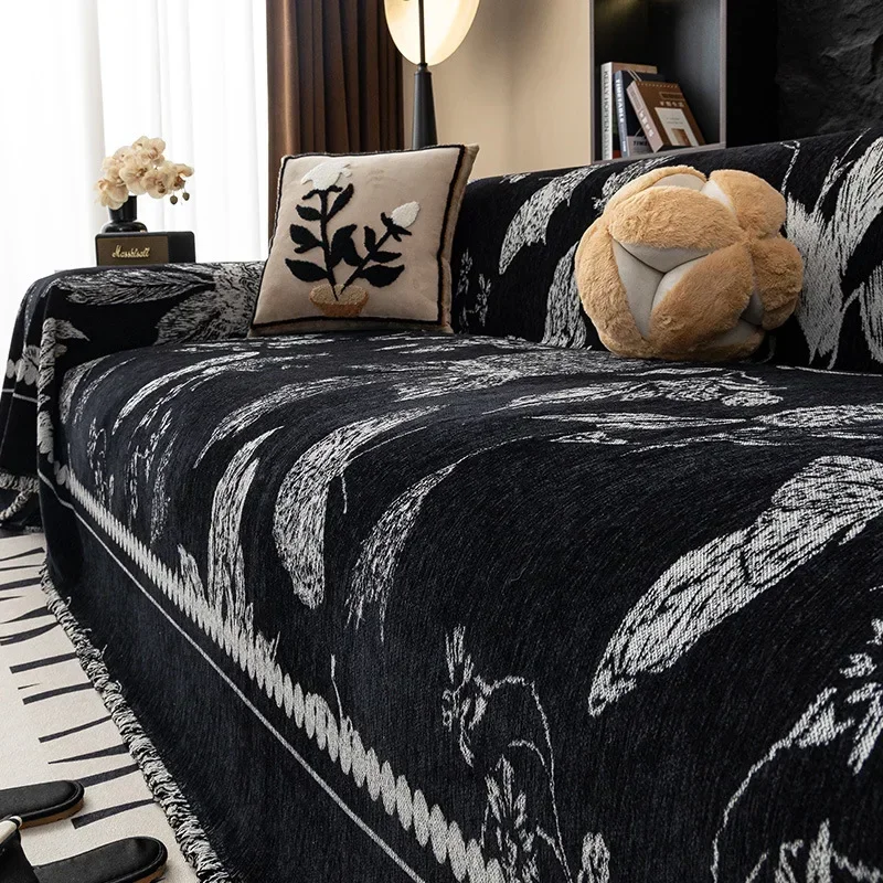 Modern Nordic Style Living Room Sofa Cover All-inclusive One-piece Sofa Towel Cloth Four-season Anti-cat Scratch Sofa Cushion