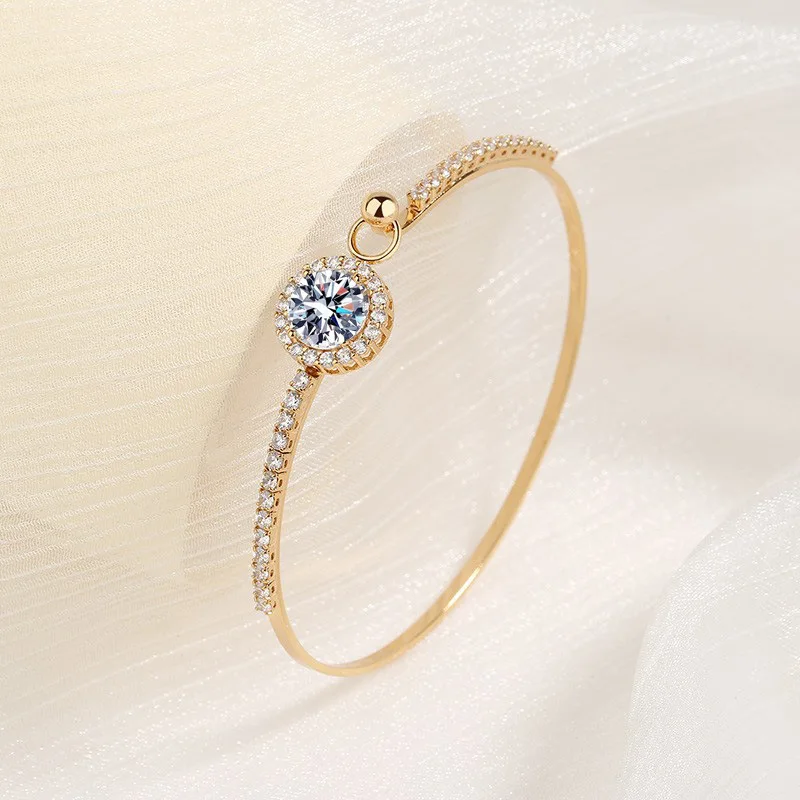 Kitykiss1CT D Color Moissanite Engagement Ring Adjustable 6 Prong 925 Silver Wedding Ring Solitaire Jewelry Gift for Women