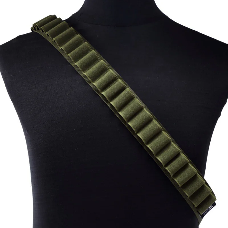 Hunting Shooting Shotgun Shotshell Ammo Shot Shell Shoulder Bandolier Bandoleer Carrier Strap for 12 or 20 Gauge, 26/50 Rounds