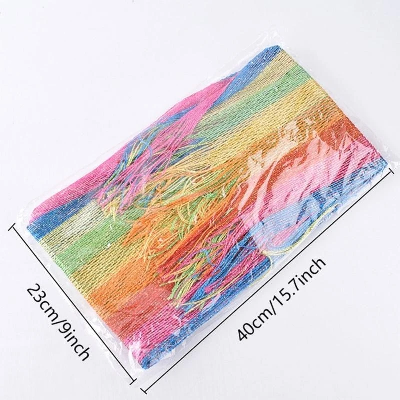 5ASD Живой радужный полосатый шарф Стильный шаль пляж Солнцезащитный крем.