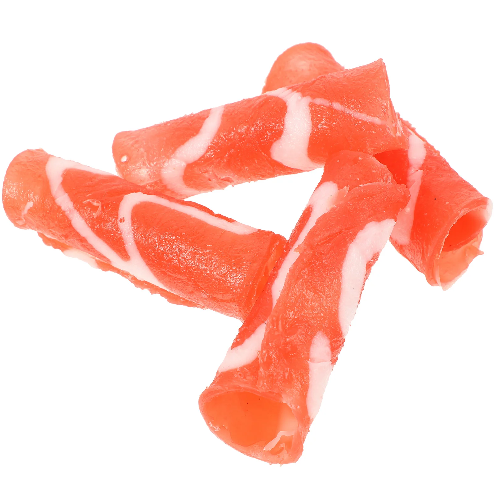 4 Pcs Toy Simulation Meat Roll Realistic Food Artificial Dining Room Decor Child