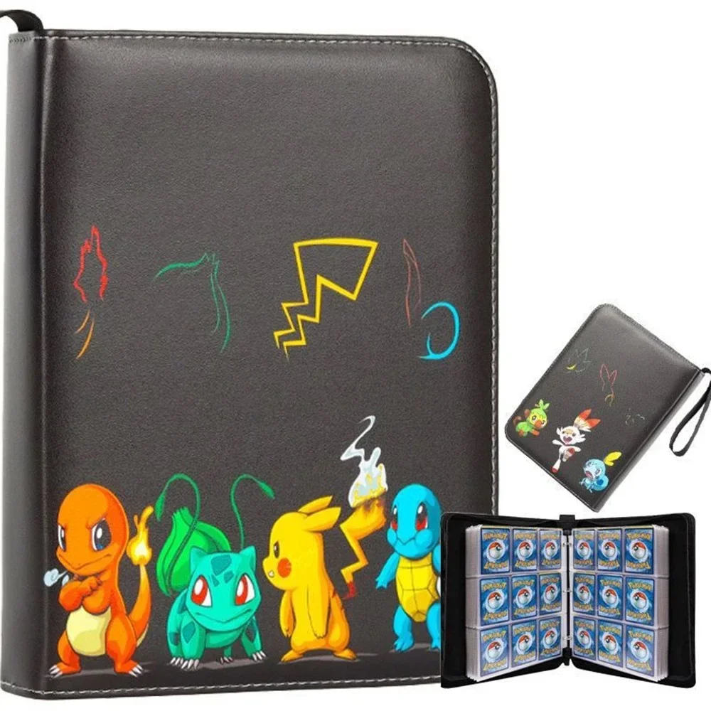 Pokemones Album Binder Photocard PU Zipper Photo Album Carte Holder Toys Collection Folder Letters Pokemones Cards' Hobby