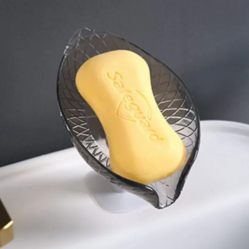 Soap Dish Leaf Soap Box Drain Soap Holder Bathroom Shower Soap Holder Dish Storage Plate Tray Bathroom Supplies Soap Container