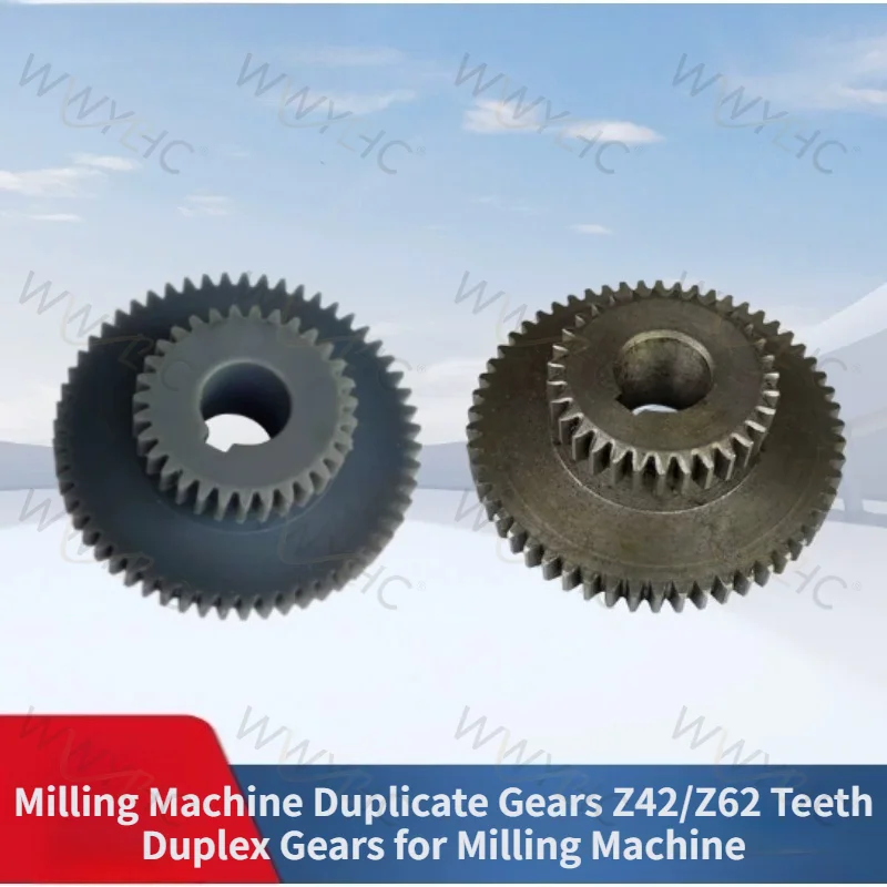 1pc Metal Mini Milling Machine Duplicate Gears Z42/Z62 Teeth Duplex Gears for Milling Machine