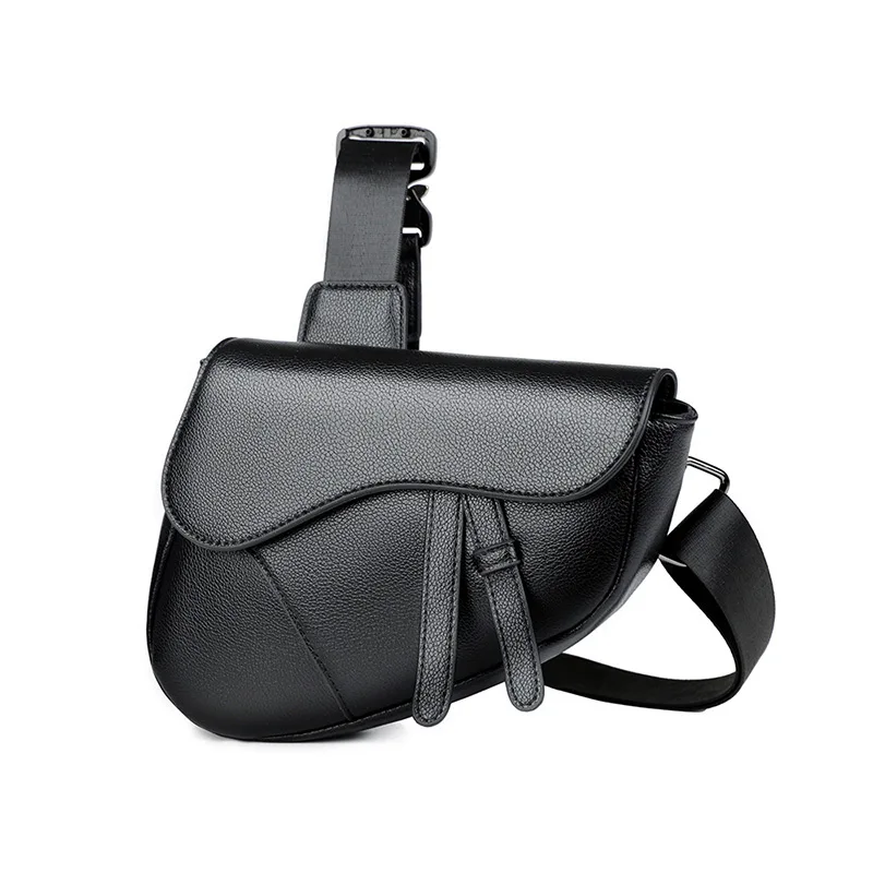 Neue männer Sattel Umhängetasche Zipper Schulter Tasche Leichte Einzigen Riemen Messenger Geldbörse Für Männer Einfarbig Casual Brust Tasche – Detail 2
