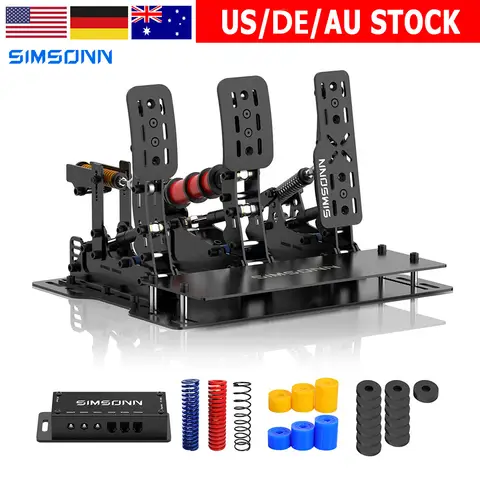 SIMSONN Plus X Sim Racing Simulator Pedal PC Simracing Pedals Support VAM VAM RPO Vibration Motor Driving Game Accessories