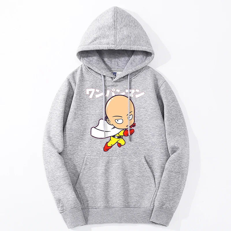 One Punch Man Graphic Hoodie Pullover Japan Anime Saitama Mens Sweatshirts Loose Crewneck Harajuku Clothes Sportswear