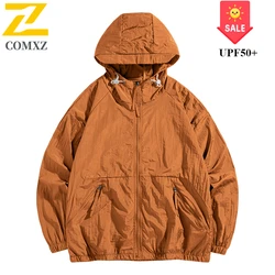 Summer UPF50+ Windbreaker Men's Casual Loose Lightweight Breathable Jacket Women's Fishing Sport UV Protection Skin Hooded Coat