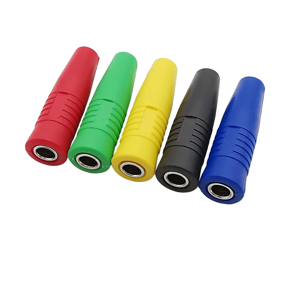 5Pcs lnsulated 4mm Banana Female Jack Plug Wire Solder Connector Banana Termianl 5 Colors