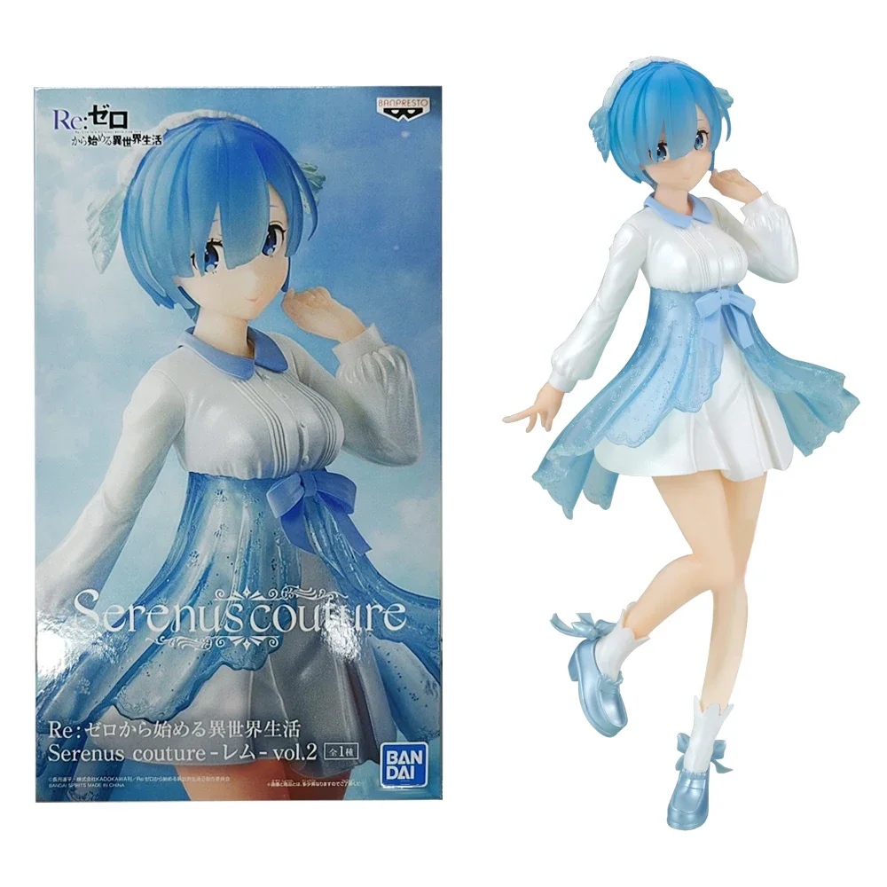 

In stock animation 2D Blue Dress Rem Action Doll Model Toy Collection Gift Doll Character Decoration Statue Studio Ornament