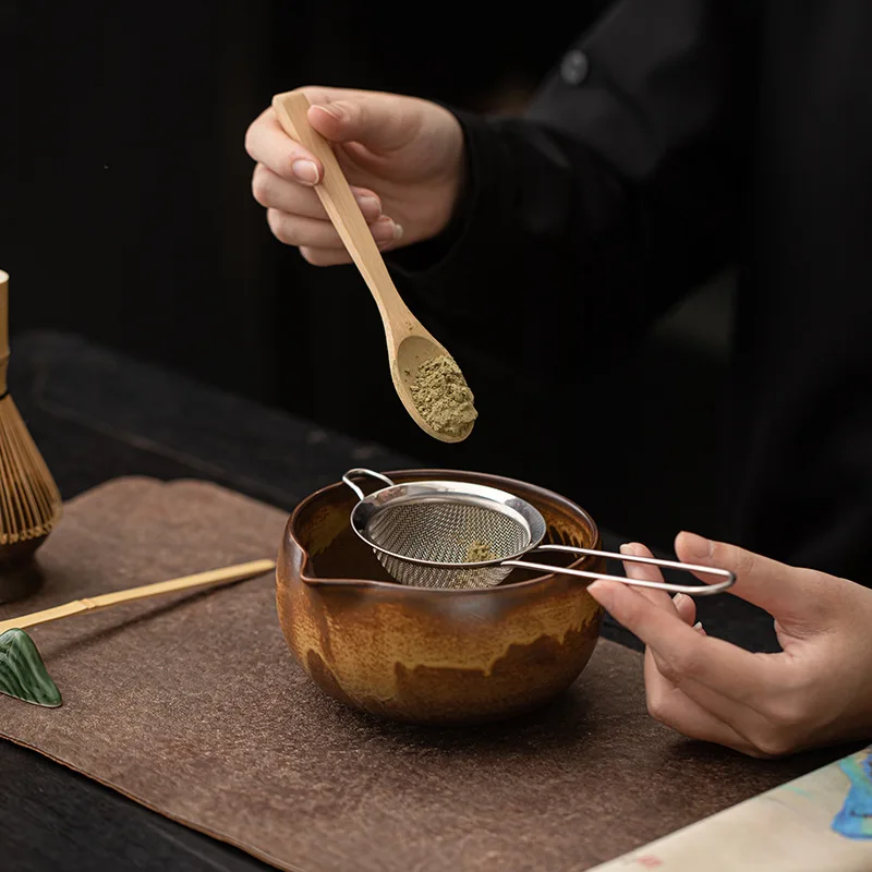 8PCS Ancient Kiln Matcha Japanese Style Tea Ceremony Complete Set Of Matcha Making Tools Tea Maker Matcha Accessories