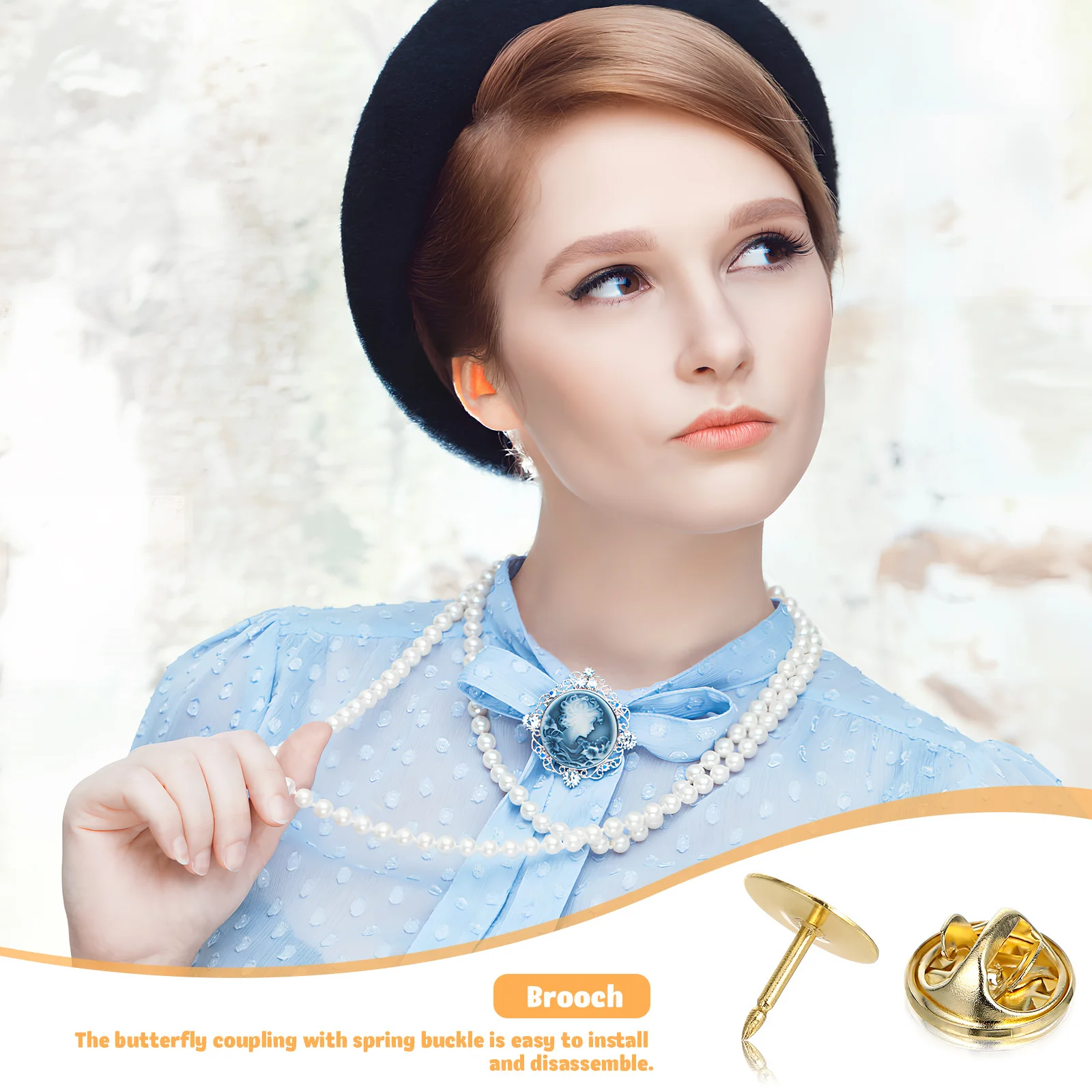 

100Pairs Butterfly Clutch Tie Tacks Locking Pin Backs Metal Pin Backing Brooch Pins Replacement for Craft Making