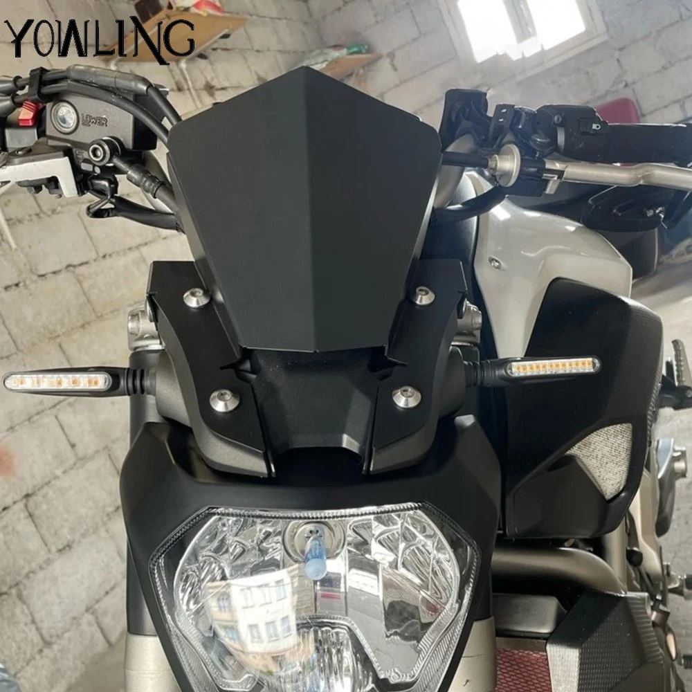 

MT07 For YAMAHA MT 07 MT-07 2014 2015 2016 2017 FZ07 FZ-07 Motorcycle Windshield Deflector WindScreen Wind Shield Protector