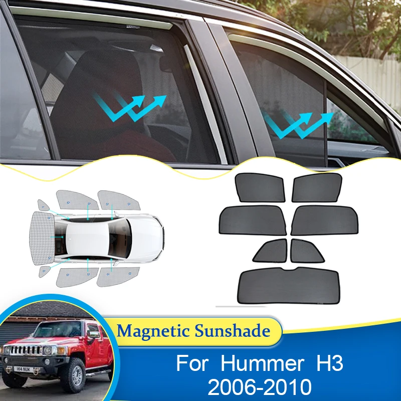 

For Hummer H3 2006 2007 2008 2009 2010 UV Protection Curtain Magnetic Sunshade Privacy Car Accessory Auto Parts Visor Windshield