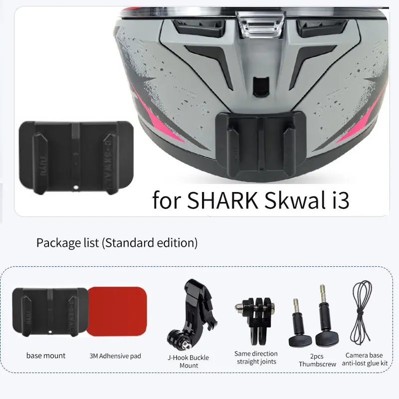Custom Chin Mount for Shark Skwal i3 & D Skwal-3 Helmet for DJI Action 5Pro GoPro Hero13 12 11 insta360 X4 Ace Pro2 go3 Camera