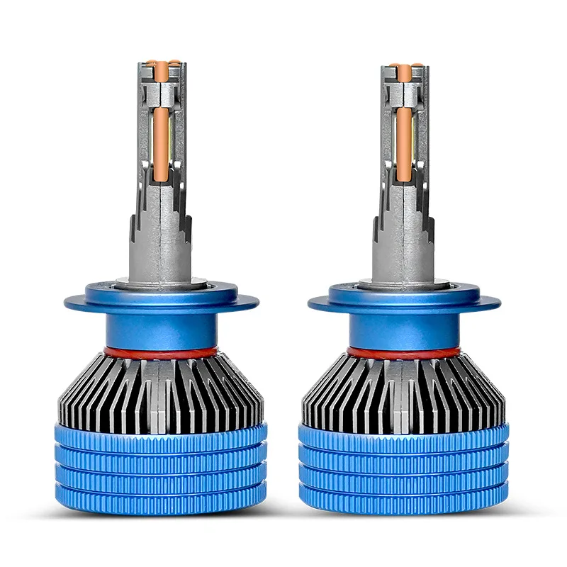 High Power 120W Car LED Headlight Large Chip Triple Copper Tube Ultra Bright White H4 H7 CANBUS Error Free Car Accessories