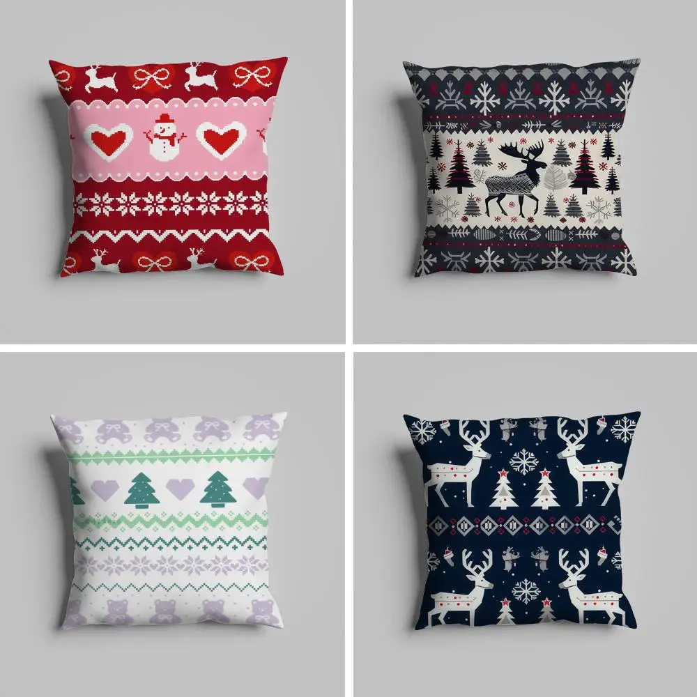 

Cute Christmas Reindeer Bear Pillow Case luxurious home office, sofa decorative Multi sized car seat cushions, pillowcases