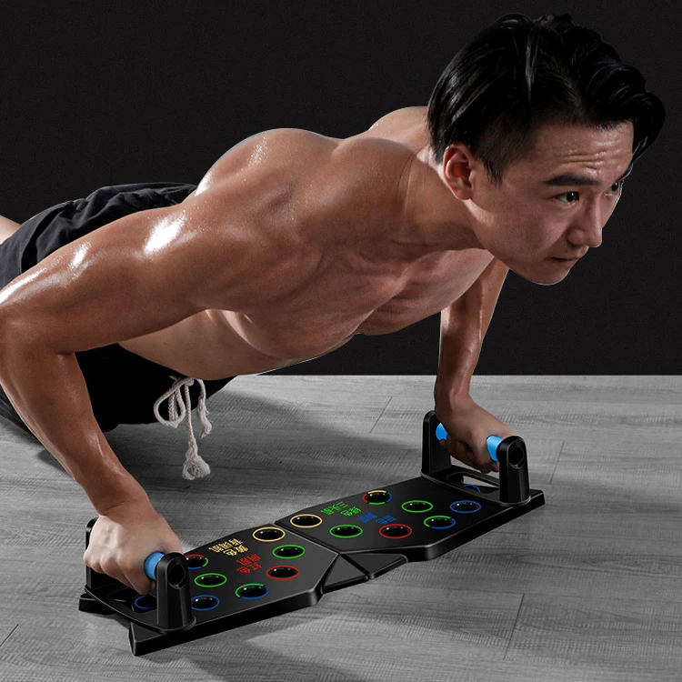 Foldable Push Up Rack Board Gym Fitness System Multi-function Sports Indoor Outdoor Workout Exercise Stands For Body Training