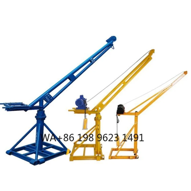 300 400 500kg Foldable Portable Electric Lift Crane Single Double Rope Construction Engine Lifting Hoist for Garage Workshop