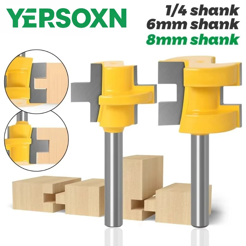 2PCS Mini Tongue & Groove Router Bit Set - 1/4