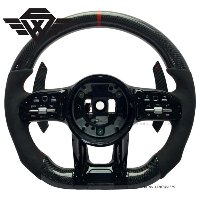 Factory Custom High Grade Real Carbon Fiber Auto Steering Wheel  for Mercedes Benz 223Y W219 W205 809AMG Assembly Luxury Style