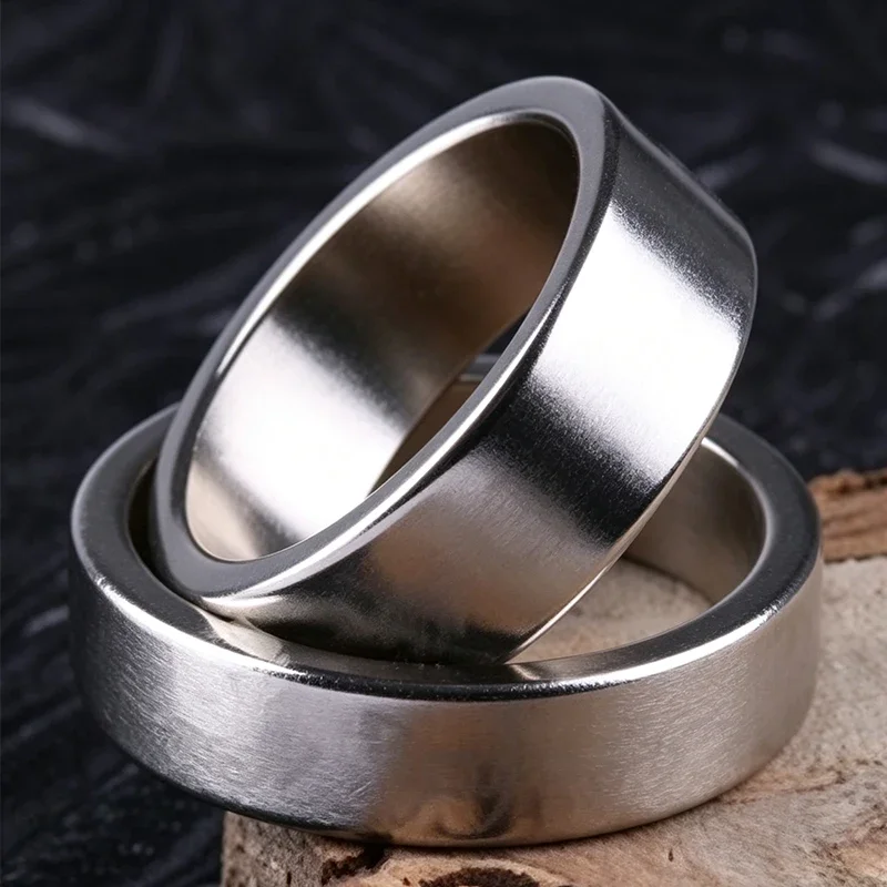 Silver PK Ring Strong Magnetic Magic Ring 18/19/20/21mm Finger Decoration for Coin Tricks Close‑Up Magic Props Magician Show Too