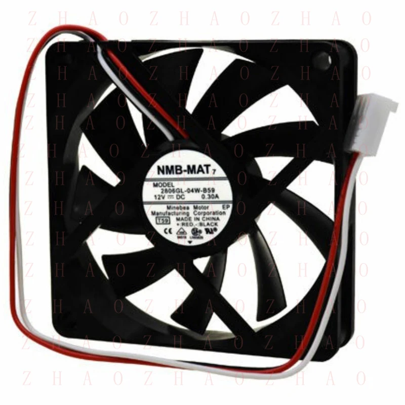 

L+ 3pcs for NMB 2806GL-04W-B59 Plastic CPU FAN 3 Pin DC 12V Ball