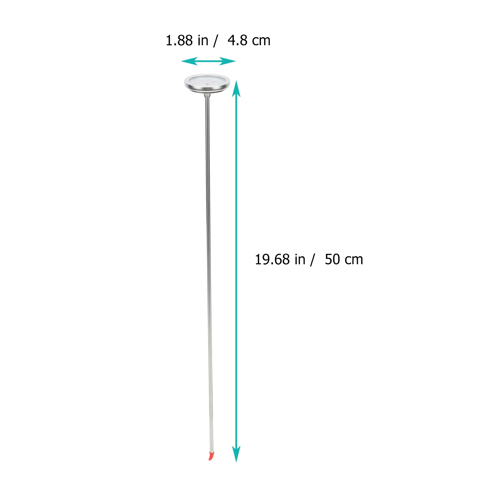 

Stainless Steel Soil Thermometer Probe Garden Temperature Measuring Tool Compost Thermometer Durable Gardening Tool for Home