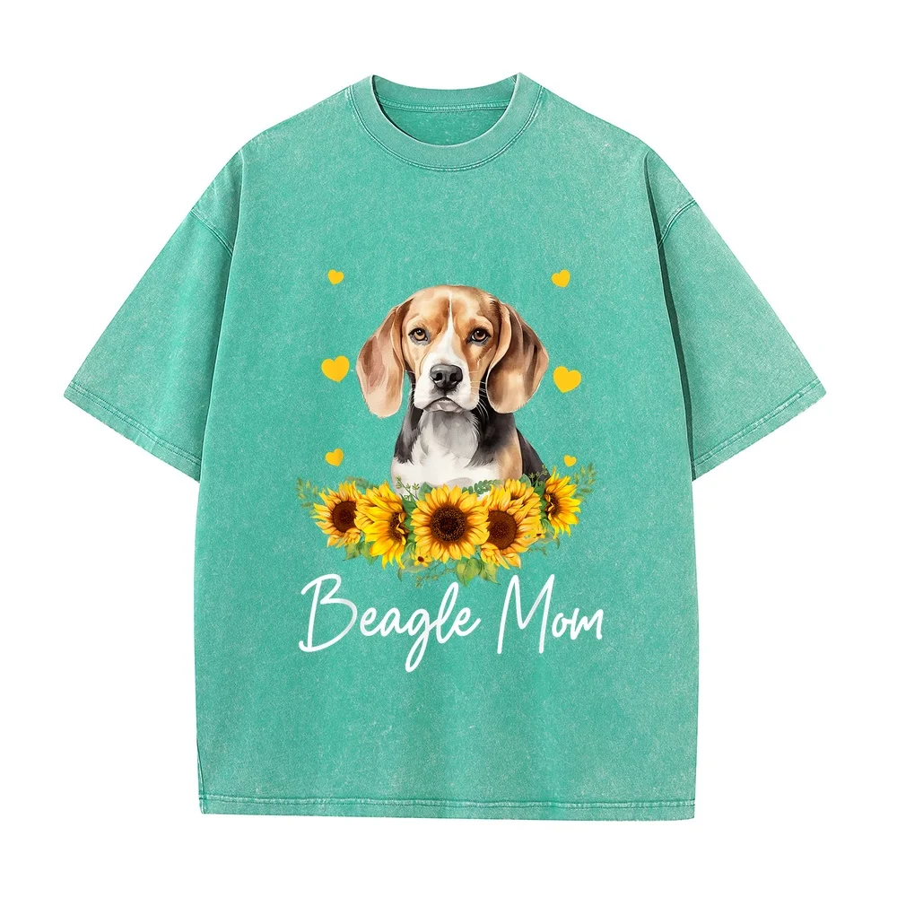 Suower Beagle Mom Dog Lover T-Shirt Y2k Футболка Funny Shirts Gift Summer Casual Print T Shirt Birthday Graphic Puppy Fan Round