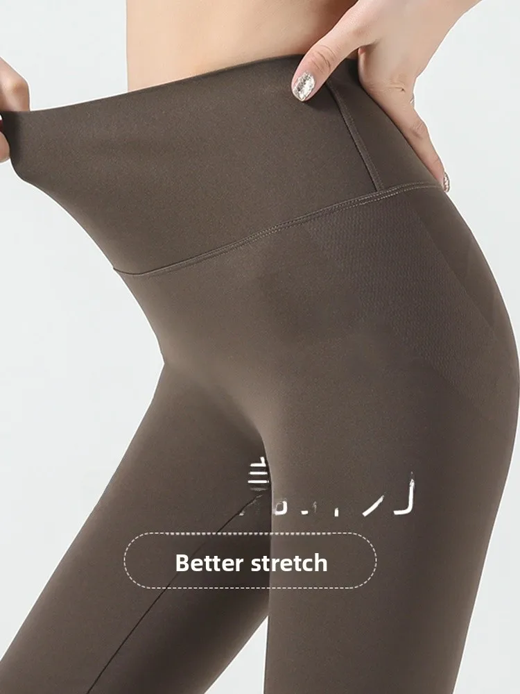 Fünfviertel-Arche mit hoher Taille, Fitnesshose für Damen, Sommer, Yoga, Straffung, Bauch, Hüfte, flexibles Nylon-Spandex