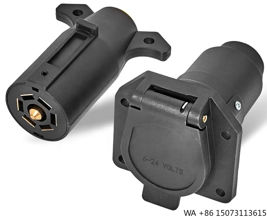 

7-контактный разъем «папа» и «мама» для прицепа, сторона автомобиля и конец прицепа, 7-контактный разъем для прицепа с лезвием, 7-полюсный плоский разъем жгута проводов