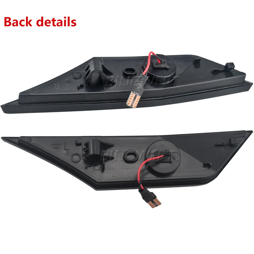 2pcs For 2016-up 10th Generation Honda Civic LED Side Marker Light Smoked Clear Side Marker Signal Lights Marker Lamp Lens