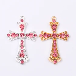 5pcs Fashion Cross Enamel Charms Glaring Kingly Pendants For Making DIY Jewelry Accessories Findings Handmade