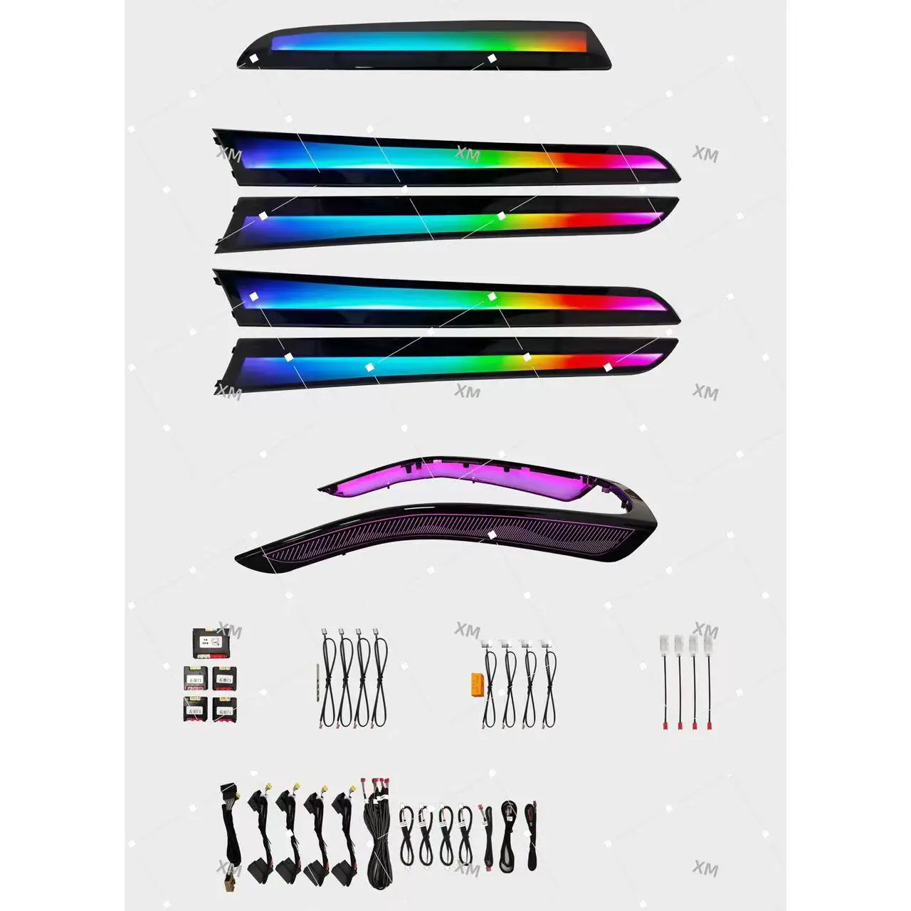 

Car Interior Decorative Sunscreen Symphony Ambient LED Light Suitable For Audi A4 B8 2009-2016 Decoration Trim 19 Lights