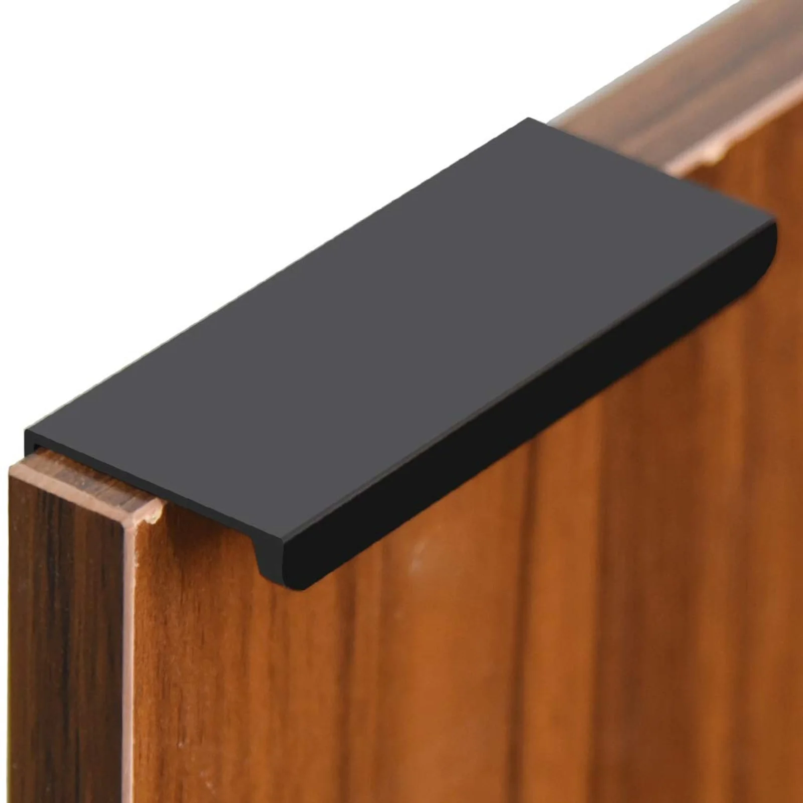 12pcs 100mm Aluminum Concealed Edge Pull Handles - with Mounting Screws for Kitchen Cabinets, Wardrobes,Sleek Handle Design