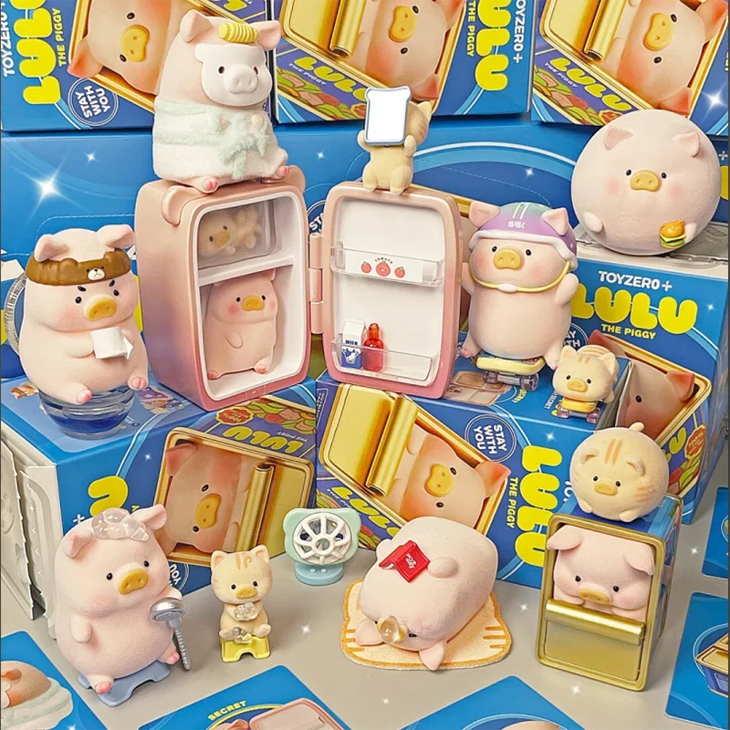 LULU The Piggy House pig accompanied series Blind Box Kawaii Cartoon Mystery Boxes Decor Doll Surprise Bag Child Birthday Girls