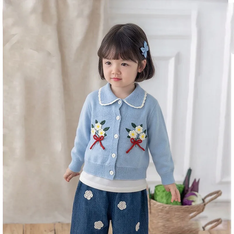 Neuer Herbstpullover mit Kragen für Säuglinge und Kleinkinder, hautfreundliches Oberteil für Babymädchen. – Detail 1