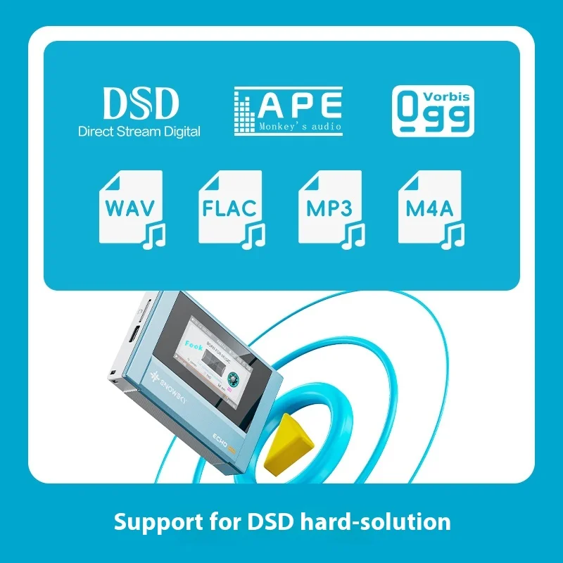 FiiO Snowsky ECHO MINI Leitor de Música Portátil Lossless Bluetooth Tela Colorida Dinâmica UI Longa Endância Personalizado Mini MP3