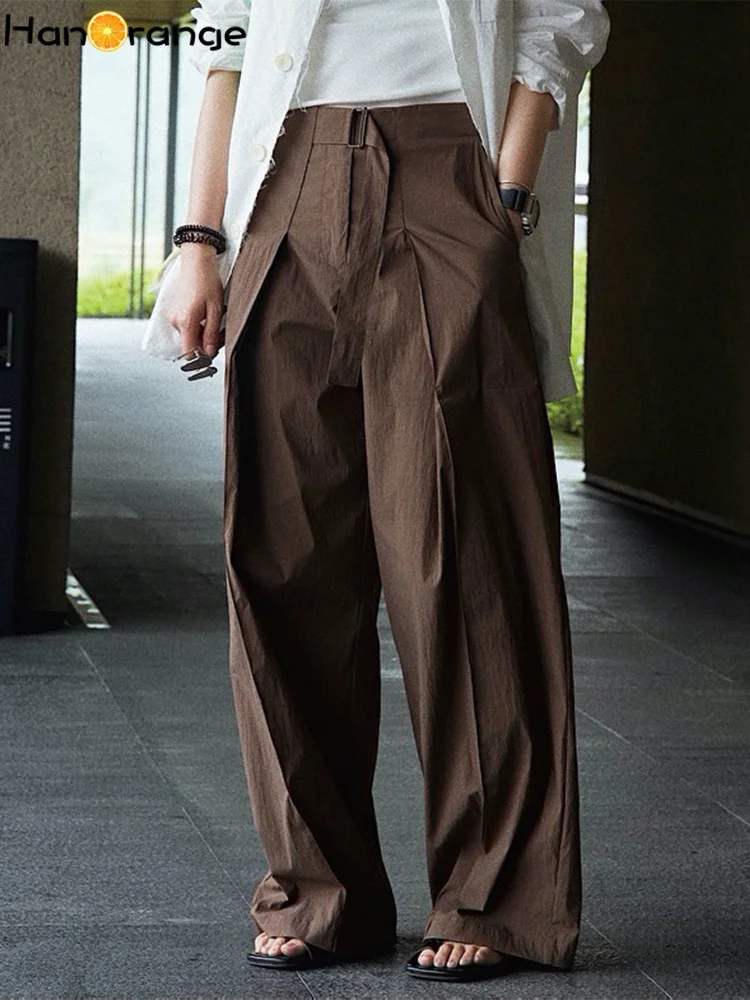 

HanOrange 2026 Summer Casual Outdoor Lazy High Waist Wide Leg Pants Women Loose Thin Sunscreen Casual Trousers Female