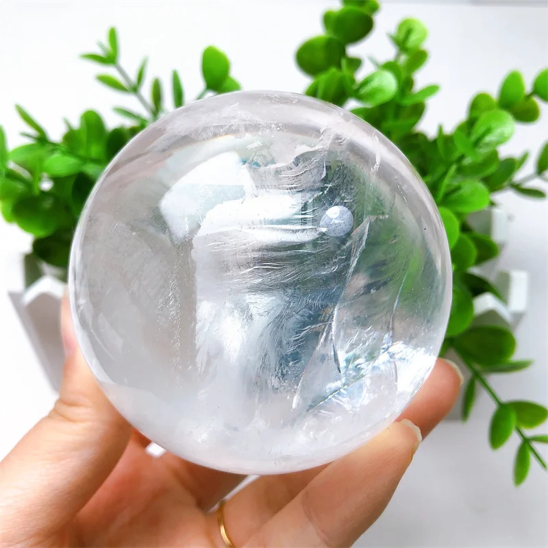 

6.5CM Natural Clear Quartz Sphere Polished Globe Massaging Reiki Healing Stone Home Decoration Exquisite Gifts Souvenirs Gift