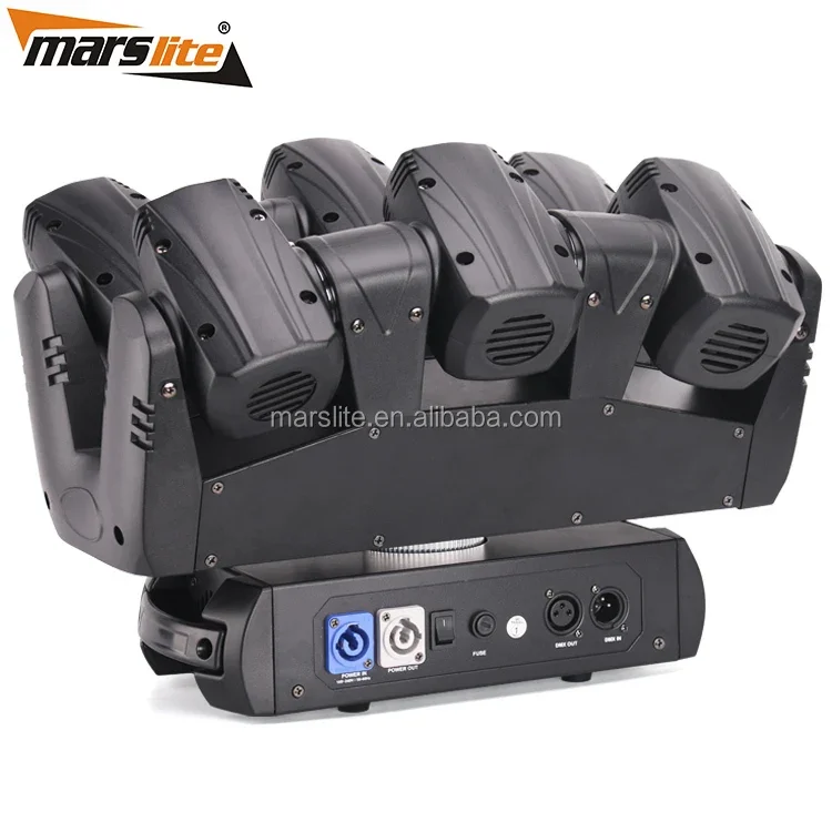 Marslite 6pcs 10W LED Stage Light Six Shooter RGBW 4in1 LED Moving Head Light Night Club Dj Equipment
