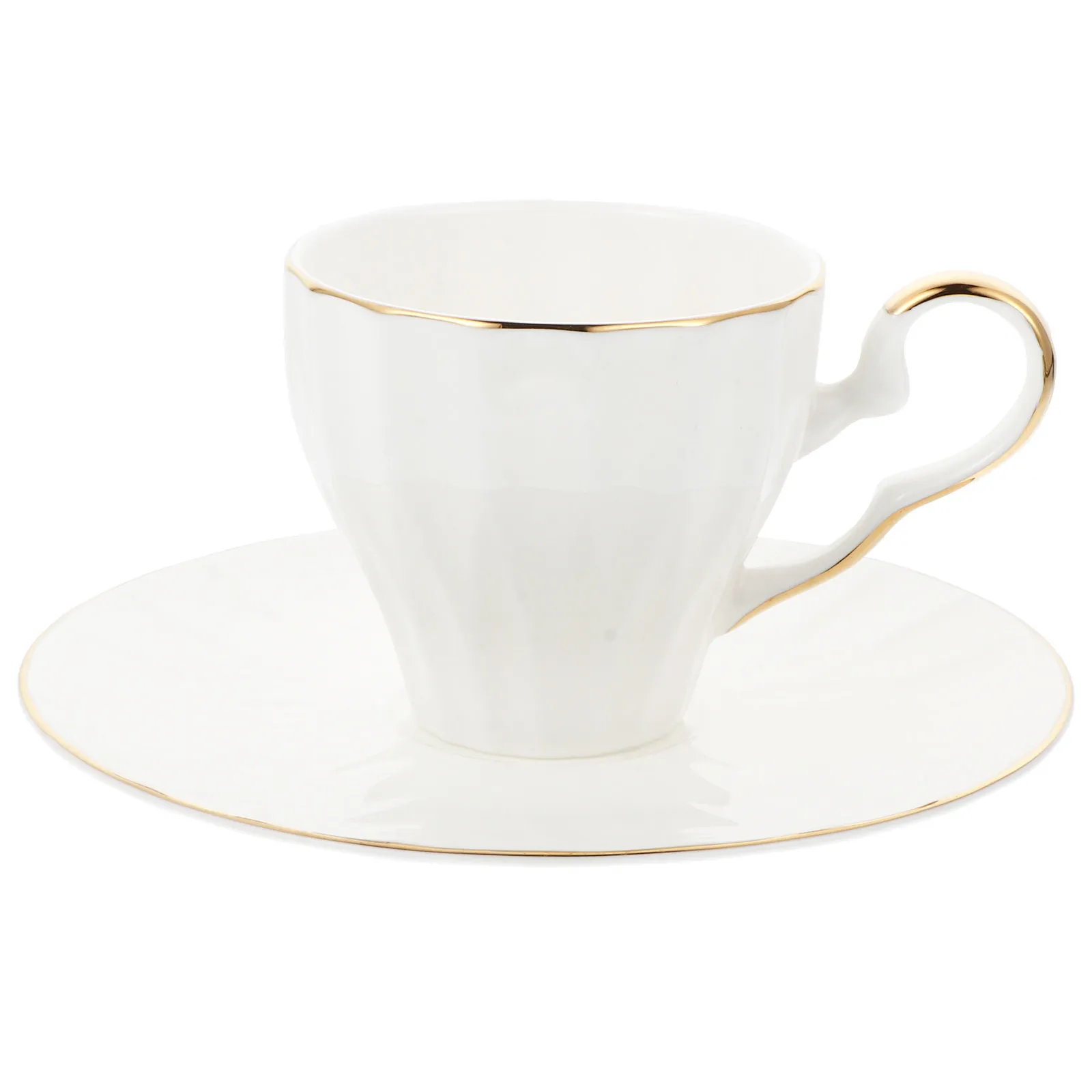 

Bone China Coffee Cup Saucer Set Ceramic Milk Tea Drink Mug Unique Geometric Design Long Lasting Bright Color Stylish