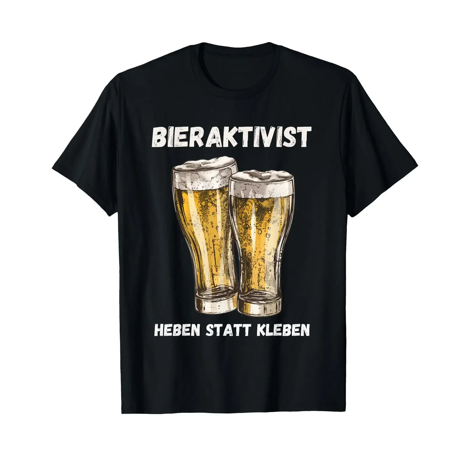 Beer Activist T Shirt for Lovers Lifting Instead of Sticking black vintage Washed Top For Everyday Wear Stretched Comfortable