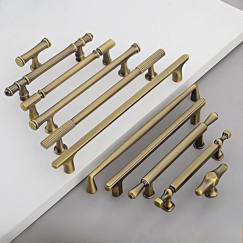 

Modern Zinc Alloy Cabinet Door Handle Light Luxury French Style Drawer Pulls for Wardrobe