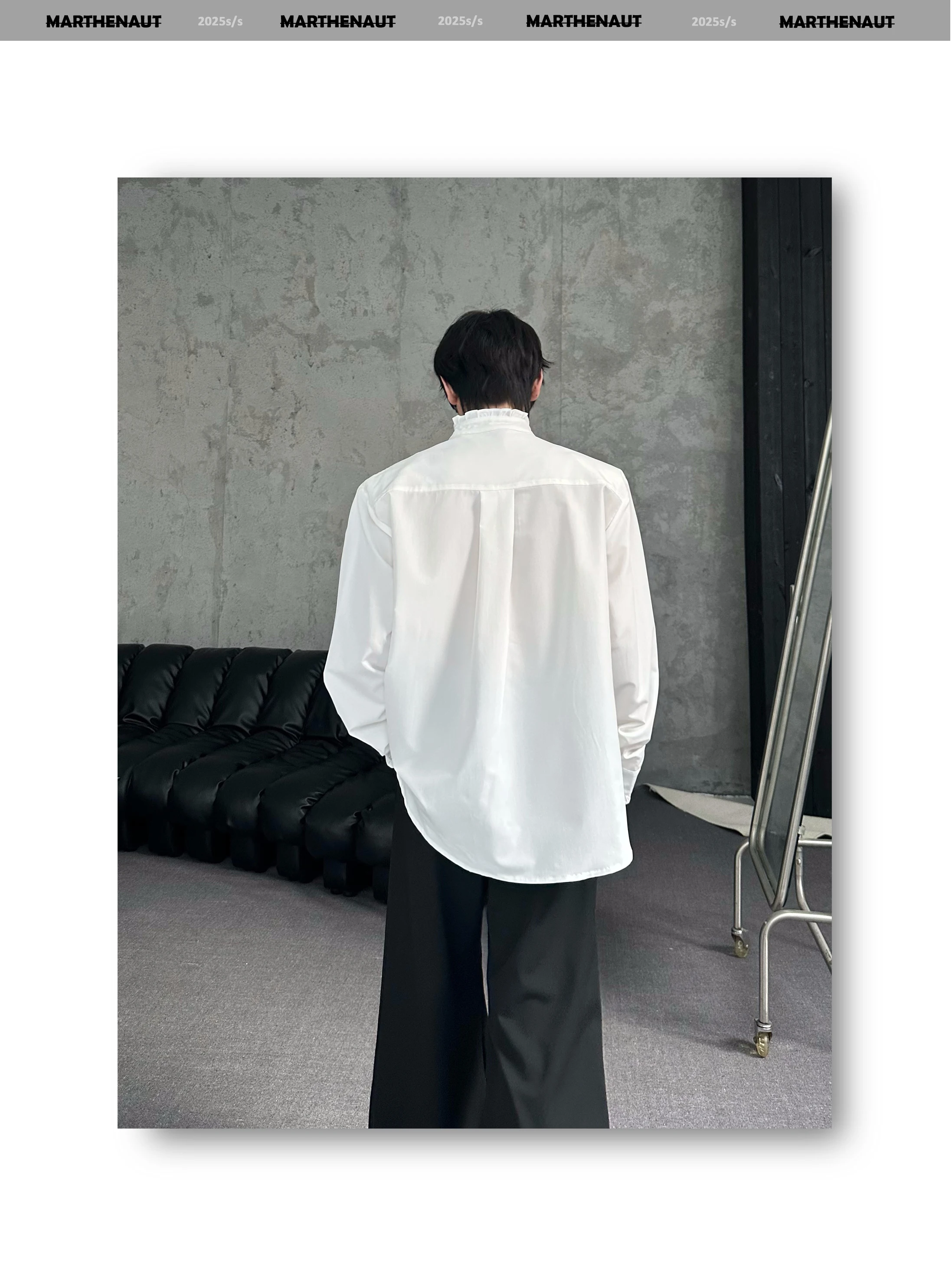 French Style High-End Court Style Lace Pleated Shirt Fashionable Loose Casual Long Sleeve Shirt for Men