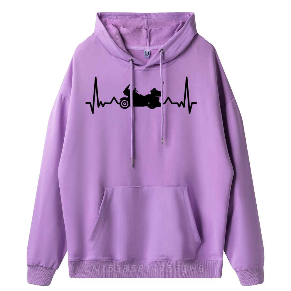 

Motorbike Heartbeat Biking Bikers Funny Sweatshirts Men Clothing New Years Eve Men's Winter Clothes