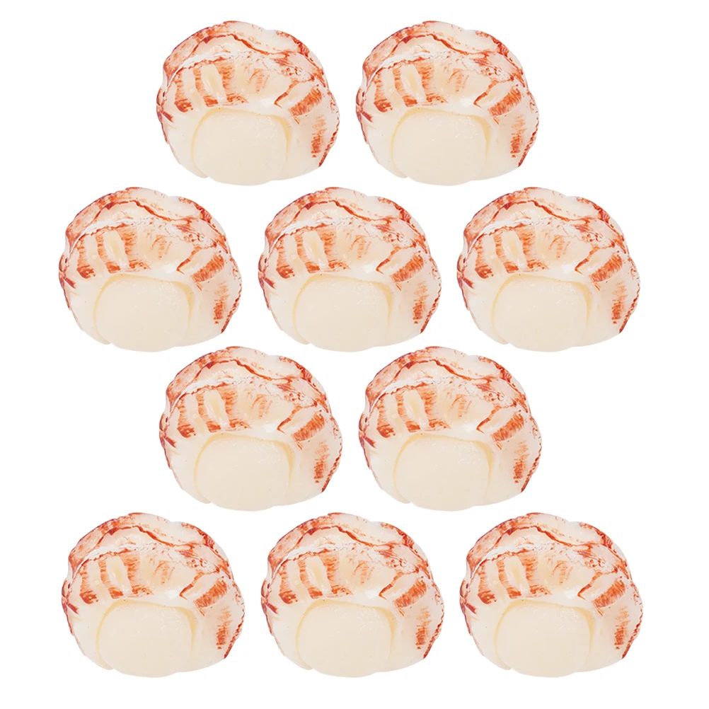 

10pcs Simulated Food Realistic Fake Shrimp For Kids Pretend Play Diy Cooking Montessori Educational Meal Decor Kitchen