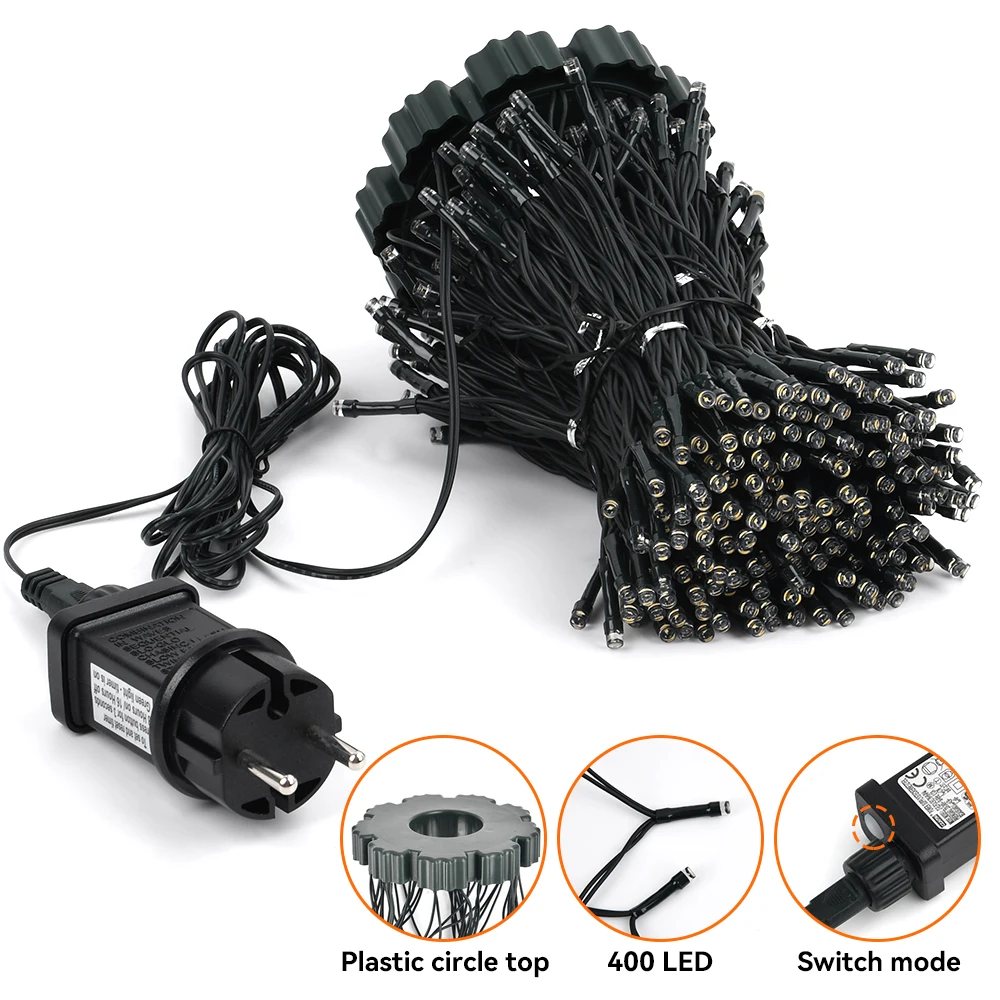 LED Christmas Tree Lights Waterfall Light String Topper Memory Twinkle Garden Holiday Lighting Christmas Decor Atmosphere Lamp