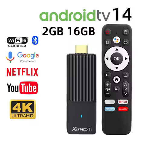 4K Smart TV Box RK3518 Android 14 TV Stick 2.4G/5G WIFI6 Set Top Box BT Voice Remote Control 2025 New Multimedia Player