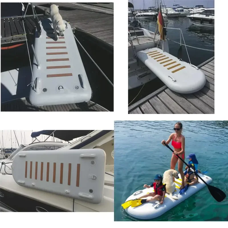Yacht Boat Inflatable Floating Gangway Water SUP Board Raft Inflatable Floating Dock